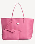 ZUERICH | Shopper classico bubble rosa/argento - FRONTALE
