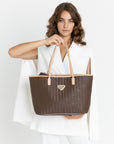 BERN | Shopper terra braun/honey/silber - on body