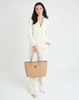 BERN | Shopper cappuccino beige/gold - full body