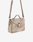 MARLY | Umhängetasche camouflage beige/silber - Seitlich