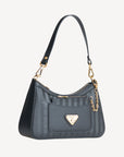 CASTIEL | Schultertasche classic schwarz/gold - seitlich