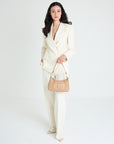 CASTIEL | Schultertasche cappuccino beige/gold - full body