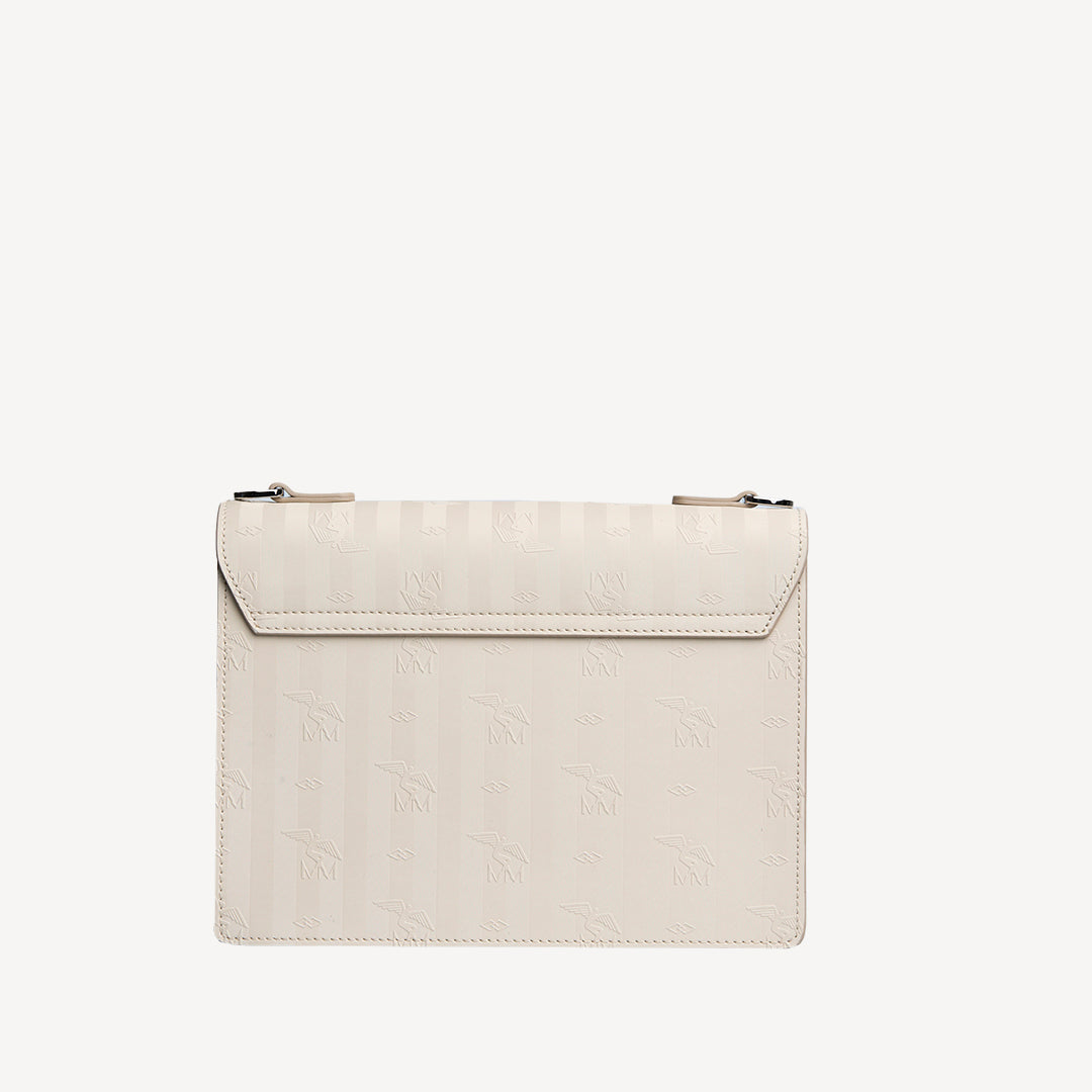 FEY | Umhängetasche pearl weiss/silber - von hinten