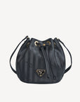 VERBIER | Beuteltasche klein schwarz/gold - frontal