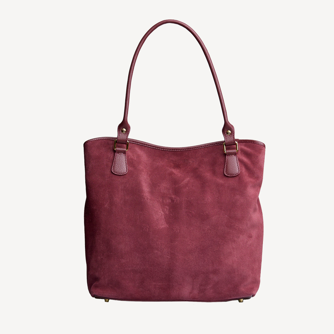 INDIAN SUMMER | Shopper Velours antique rot/gold - von hinten