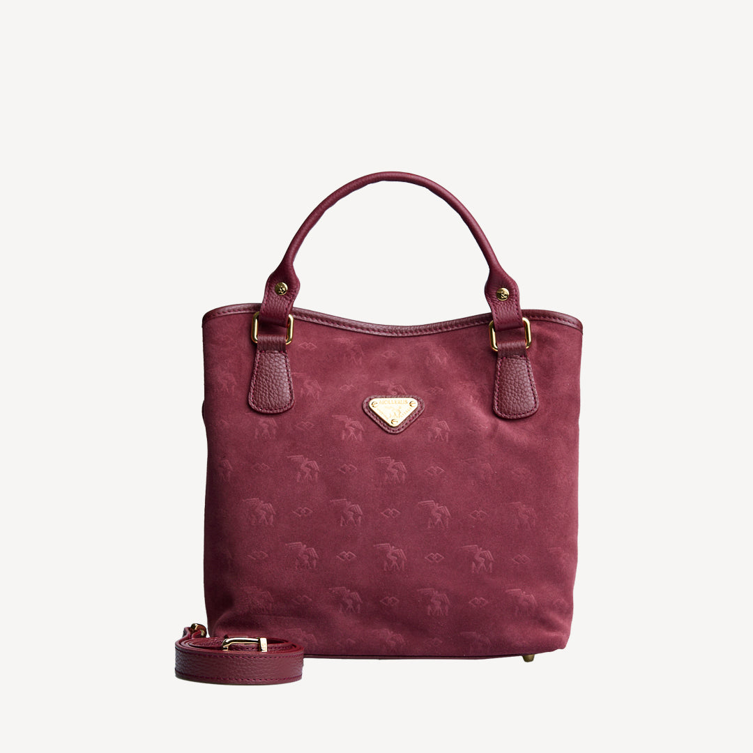 INDIAN SUMMER MINI | Shopper Velours antique rot/gold - frontal