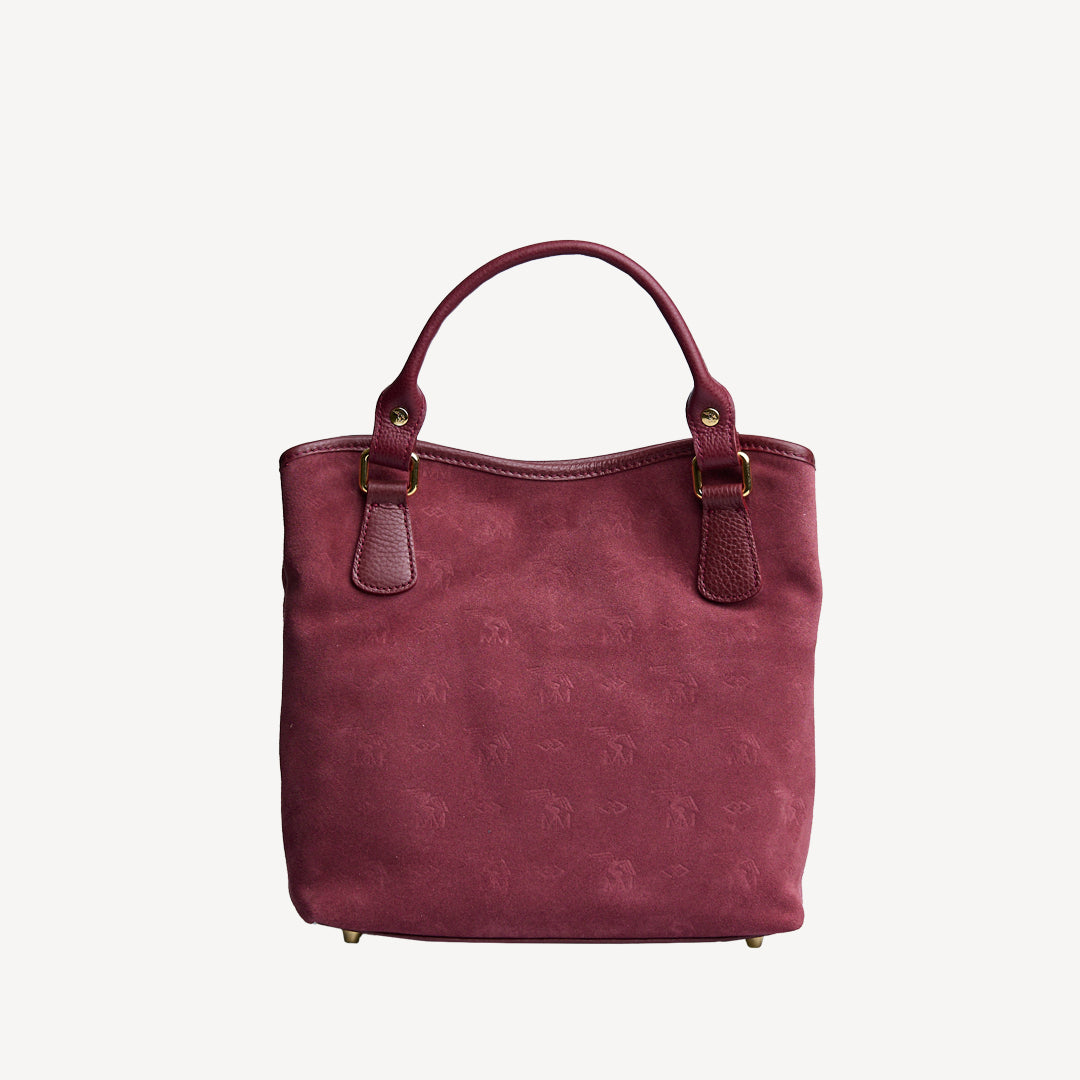 INDIAN SUMMER MINI | Shopper Velours antique rot/gold - von hinten