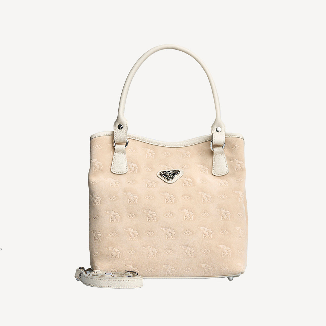 INDIAN SUMMER MINI | Shopper Velours vanilla beige/silber - frontal