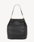 NIESEN | Calfskin bucket bag, classic black/gold
