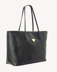 BERN | Shopper Kabsleder schwarz/gold - seitlich