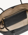 BERN | Shopper Kabsleder schwarz/gold - oben