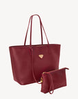 BERN | Shopper Kabsleder antik rot/gold - seitlich
