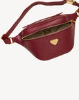 BRIENZ | Gürteltasche Kalbsleder antik rot/gold - oben