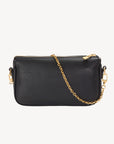 ZELL| Umhängetasche Kalbsleder schwarz/gold - von hinten