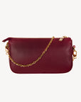ZELL| Umhängetasche Kalbsleder antik rot/gold - hinten