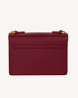 URSY | Umhängetasche Kalbsleder antik rot/gold - hinten