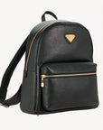 GLARUS | Rucksack Kalbsleder schwarz/gold - seitlich