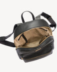 GLARUS | Rucksack Kalbsleder schwarz/gold - von oben