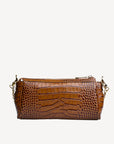 ANDEER | Clutch Croco honey marrone/oro - vista posteriore