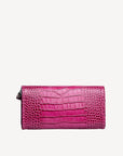 FRESENS | Clutch Croco blush pink/silber - von hinten
