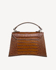 ROMONT | Borsa a tracolla Croco honey marrone/oro - vista posteriore