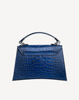 ROMONT | Umhängetasche Croco sapphire blau/gold - von hinten