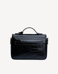 MEYRIN | Borsa a tracolla croco nero/oro - vista posteriore