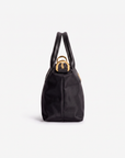 VALS | Umhängetasche Nylon classic schwarz/gold - von der Seite