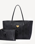 BERN | Shopper classic schwarz/gold VON VORNE