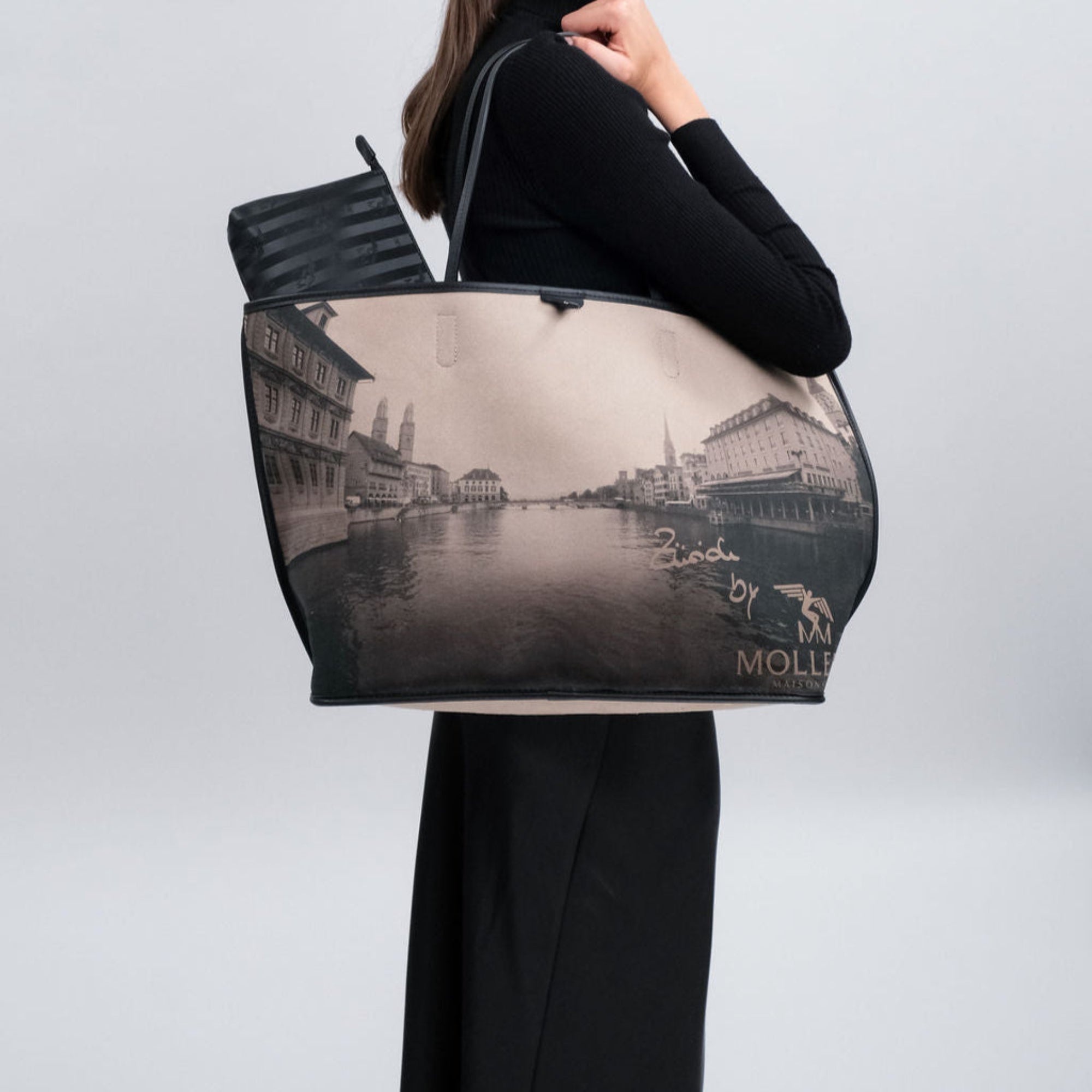 ZURICH | Shopper city classic noir/or