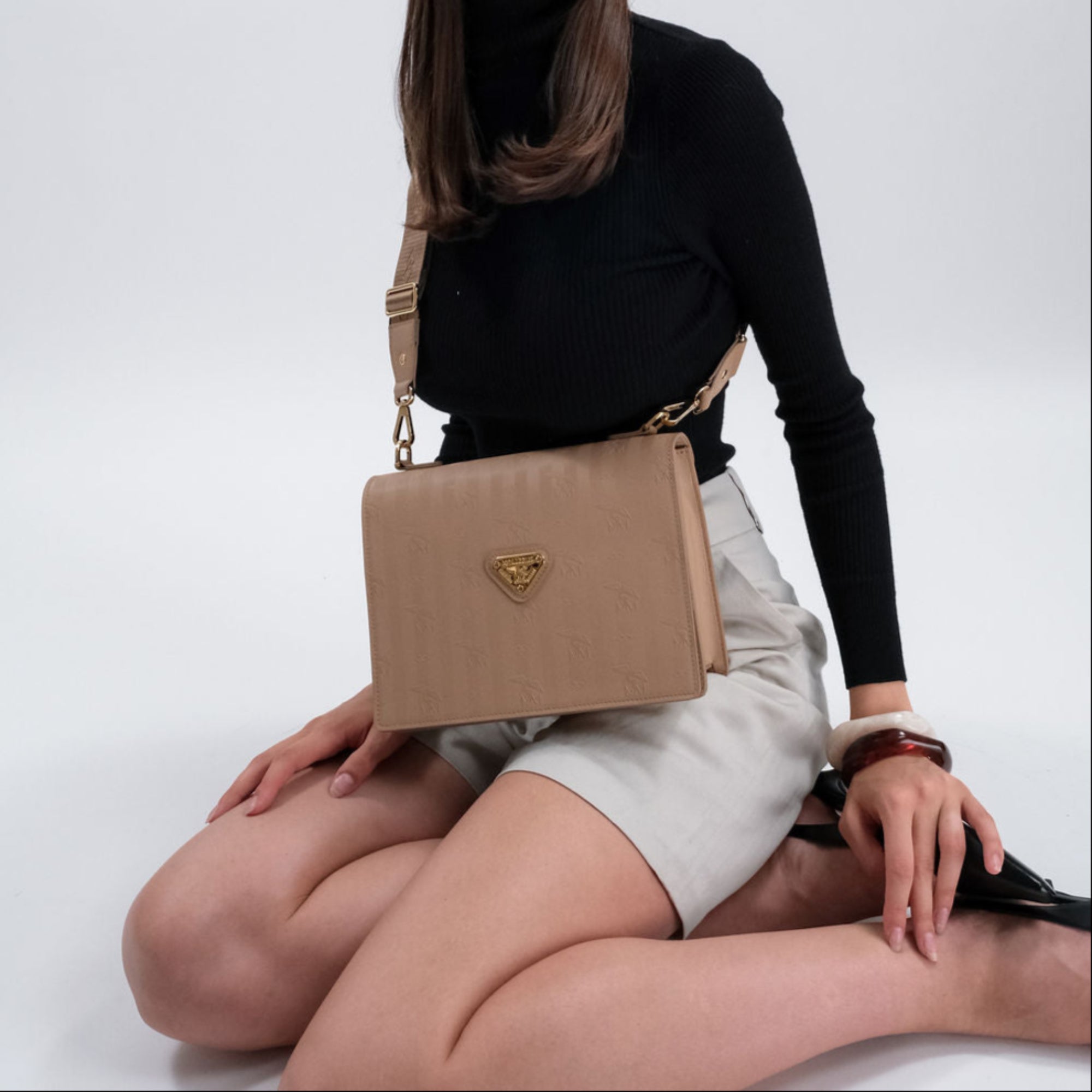 WIL | Sac bandoulière beige cappuccino/doré