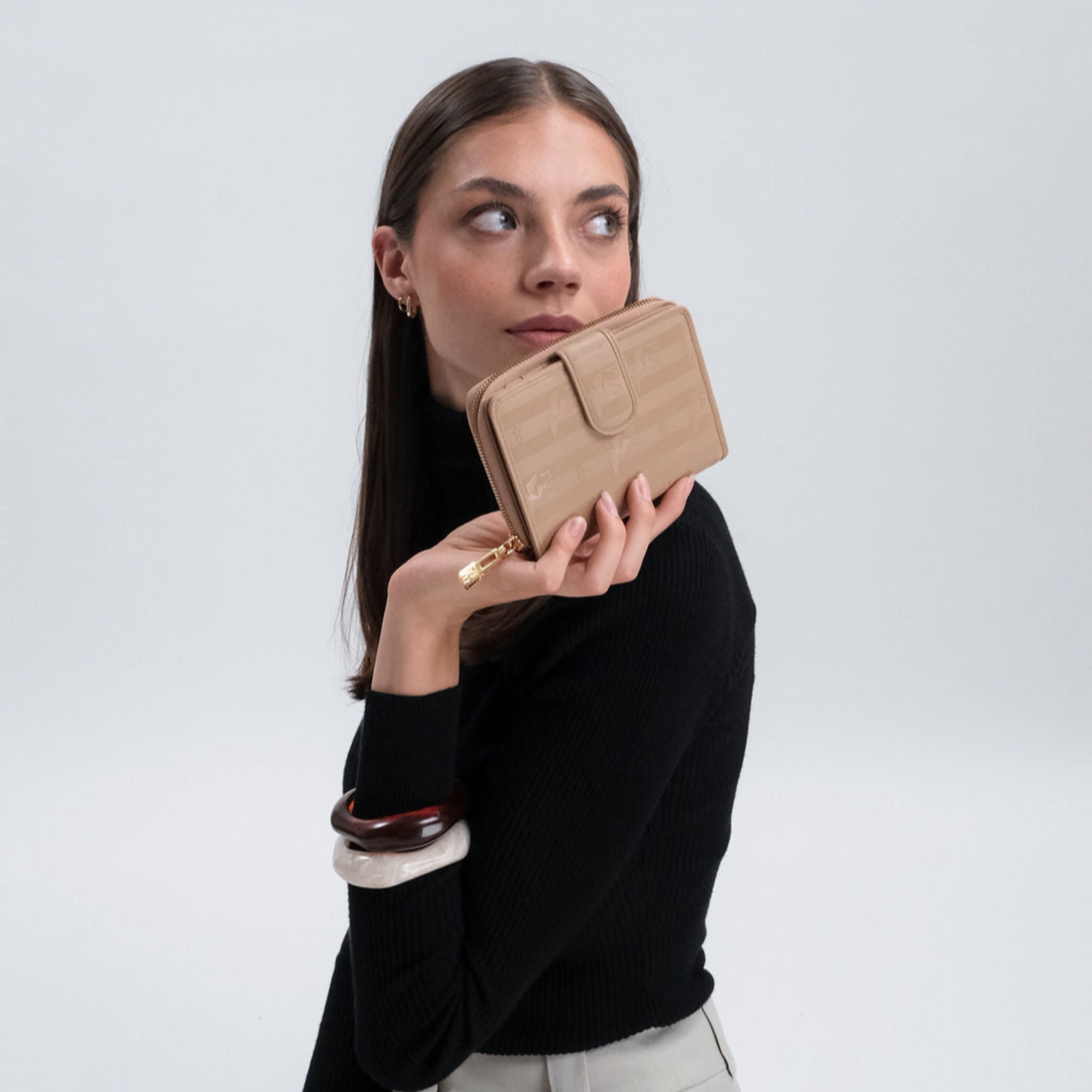 SAENTIS | Portefeuille beige cappuccino/doré