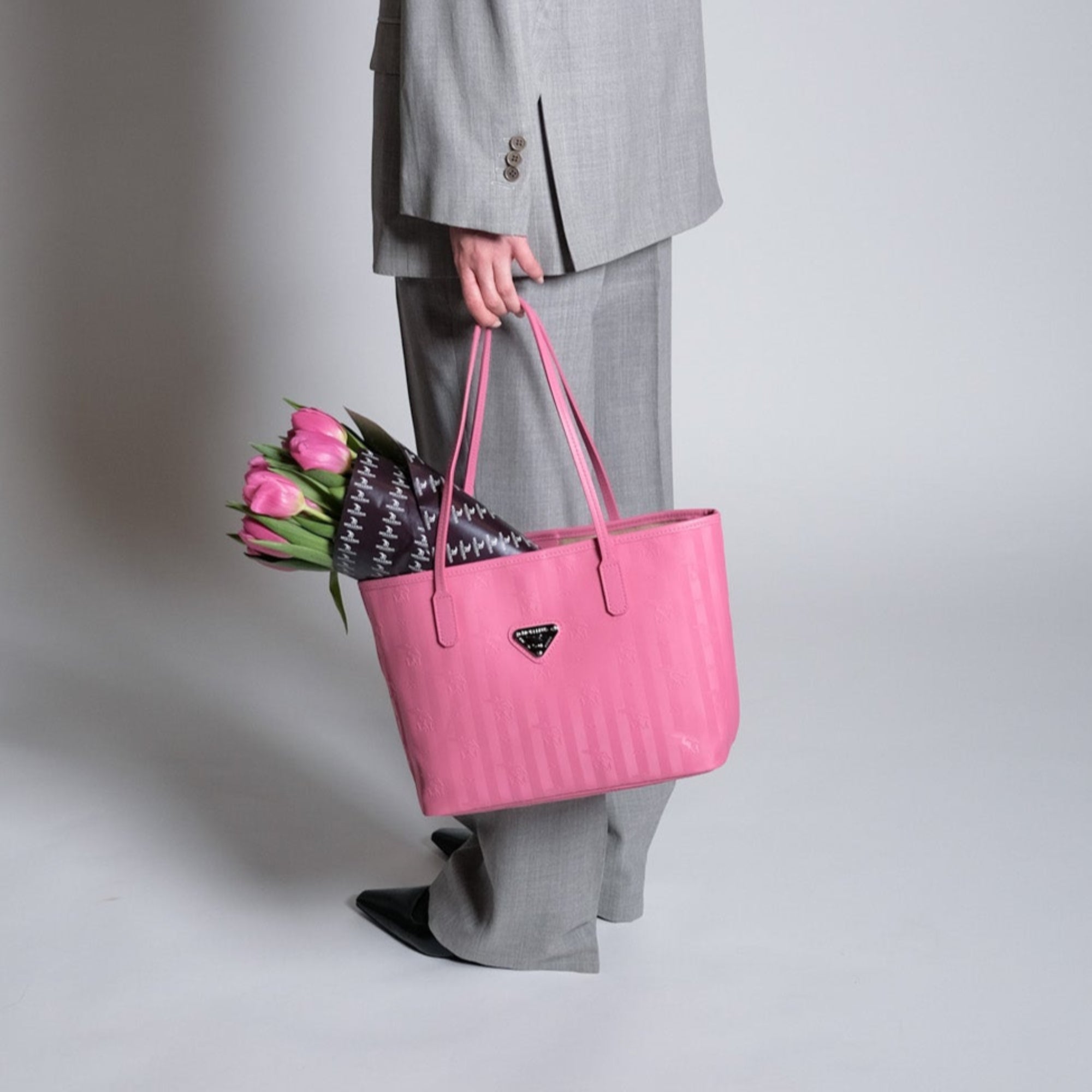 GENF | Shopper bubble pink/silver