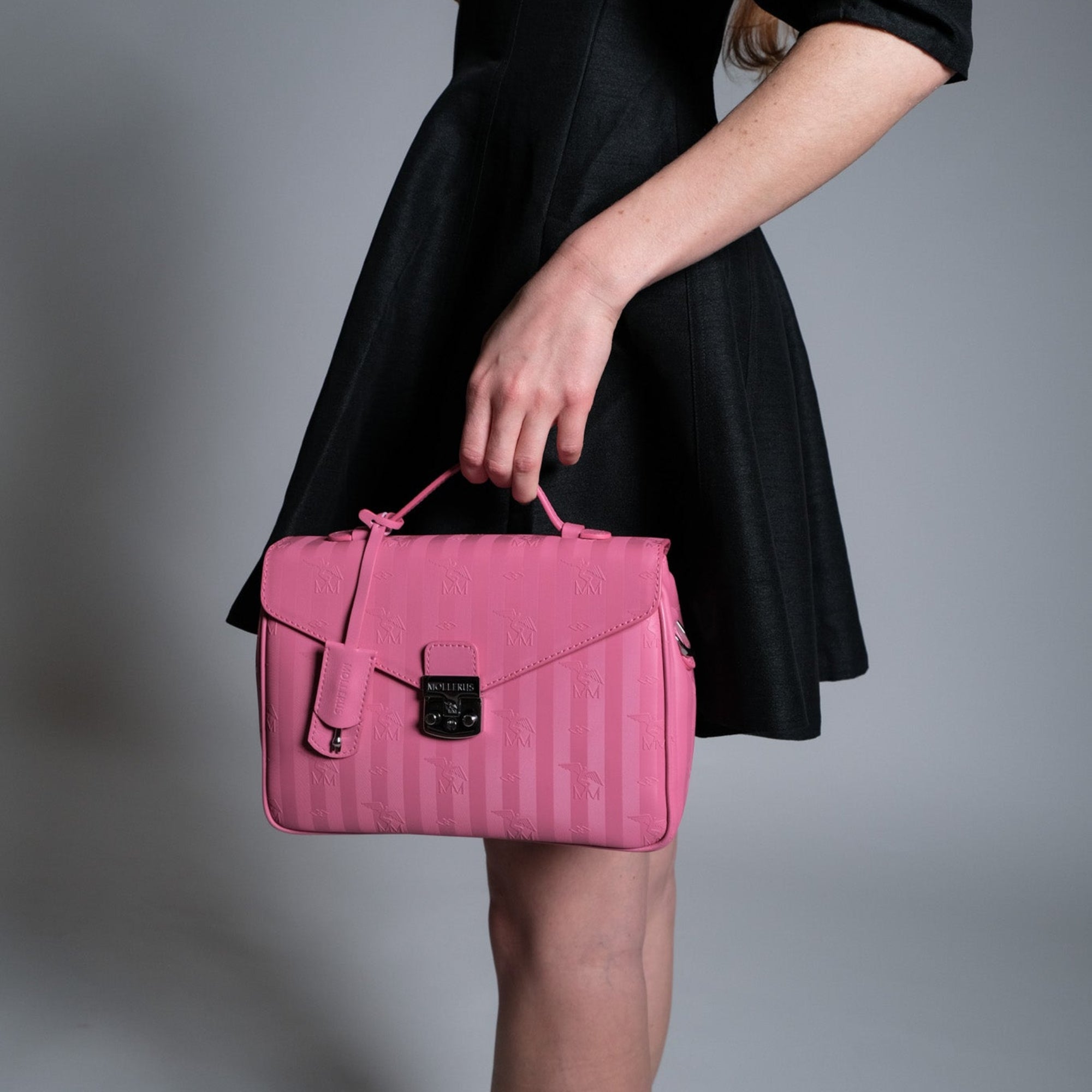 MARLY | Sac bandoulière rose bulle/argent
