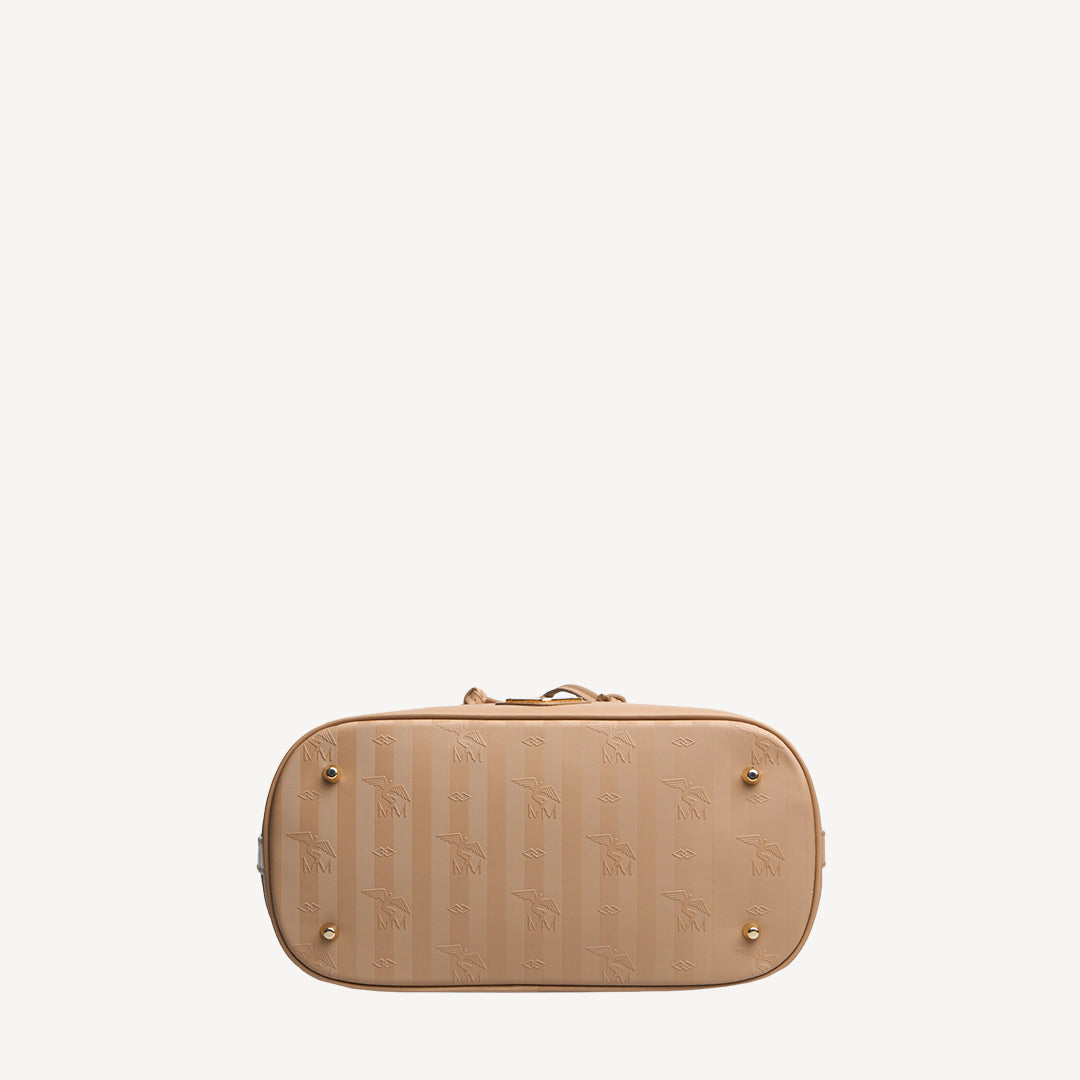 NIESEN | Beuteltasche cappuccino/gold - von unten