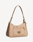 CASTIEL | Schultertasche cappuccino/gold - seitlich