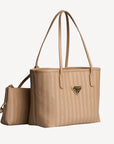 GENF | Shopper cappuccino/gold - seitlich