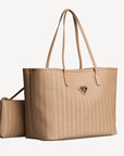 BERN | Shopper cappuccino/gold - seitlich