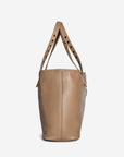 WINTERTHUR | Shopper mit Reissverschluss Stampato cappuccino/gold - seitlich