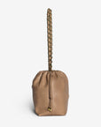 RIDDES | Umhängetasche Stampato cappuccino/gold -seitlich