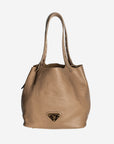 LIDDES | Umhängetasche Stampato cappuccino/gold - frontal