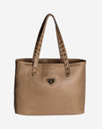 WINTERTHUR | Shopper mit Reissverschluss Stampato cappuccino/gold - hängend