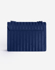 WIL | Umhängetasche deep blau/silber - von hinten