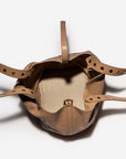 LIDDES | Umhängetasche Stampato cappuccino/gold - Innenleben