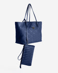 BERN | Shopper deep blau/silber - seitlich