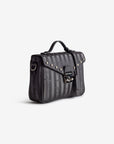 MEYRIN | Umhängetasche Diamonds classic schwarz/silber – seitlich