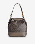 SION | Beuteltasche Maze schwarz fango/gold - von hinten