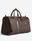 MADRID | Reisetasche fango braun/gold- leicht seitlich