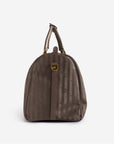 MADRID | Reisetasche fango braun/gold- seitlich