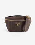 BRIENZ | Gürteltasche fango braun/gold - frontal